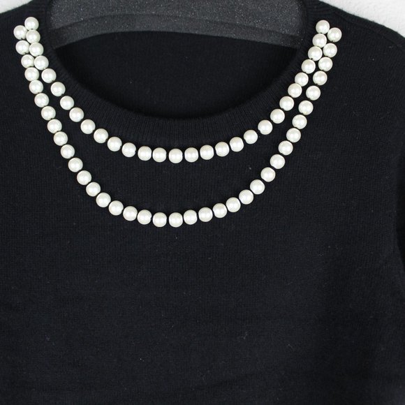 NWT Equipment Faux Pearl Necklace Sweater– Elegant & Chic Layered Look - Picture 9 of 15